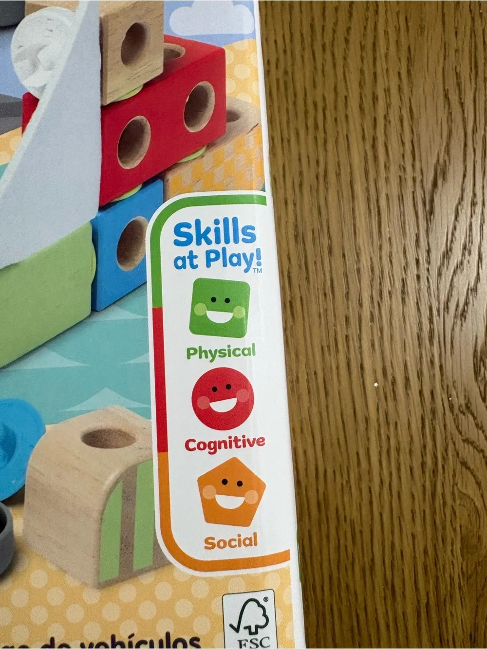 Melissa & Doug Blockables Wooden Vehicles Play Set - Red, Blue, Green, Yellow